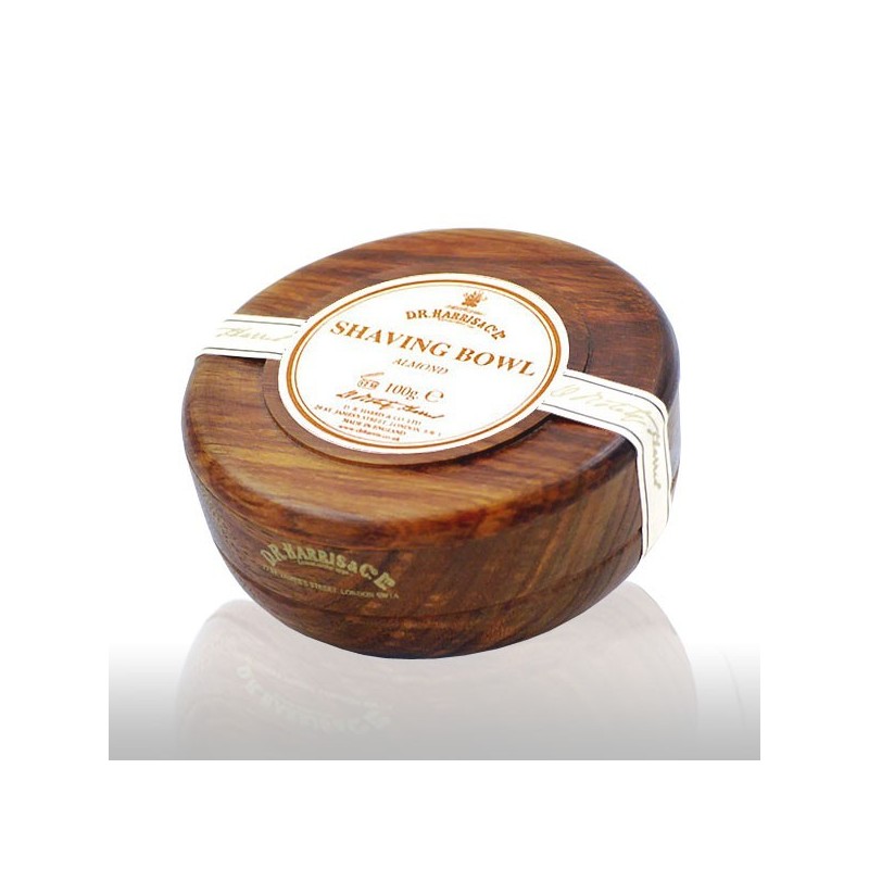 Savon de rasage parfumé amande bol bois effet Mahogany 