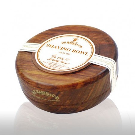 Savon de rasage parfumé amande bol bois effet Mahogany 