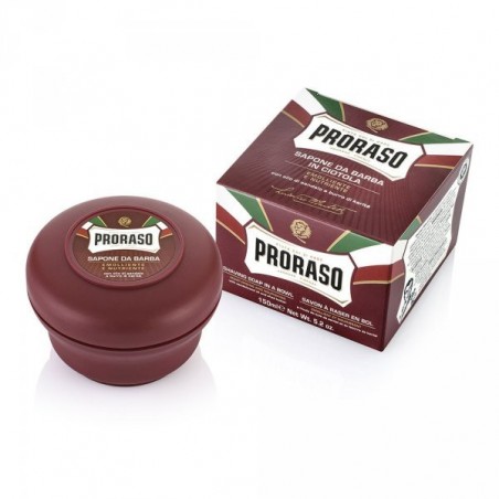 Savon à raser Karité Bois de santal - Bol rouge Proraso