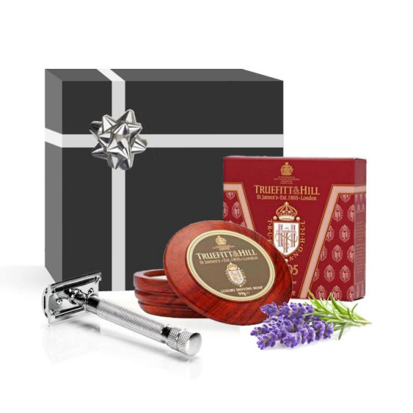 Coffret cadeau Luxe - Savon de rasage & Rasoir de sûreté