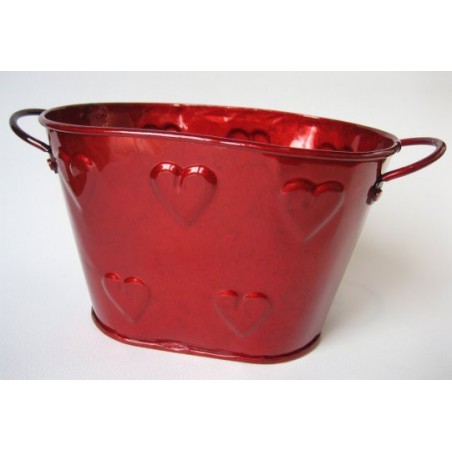 Corbeille ovale "coeurs"