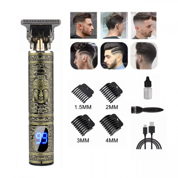 Tondeuse Barbe & Cheveux - Bouddha avec ses 7 accessoires