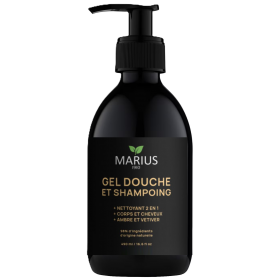 Gel douche Ambre et Vetiver 2 en 1 corps et cheveux - Marius 1910