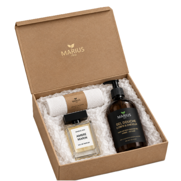 Coffret Ambre Marin : Parfum & Gel douche