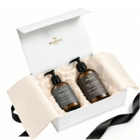 Duo Corps & Mains Ambre Boisé : Crème mains + Gel douche