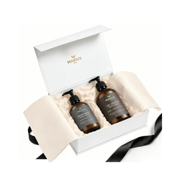 Duo Corps & Mains Ambre Boisé : Crème mains + Gel douche